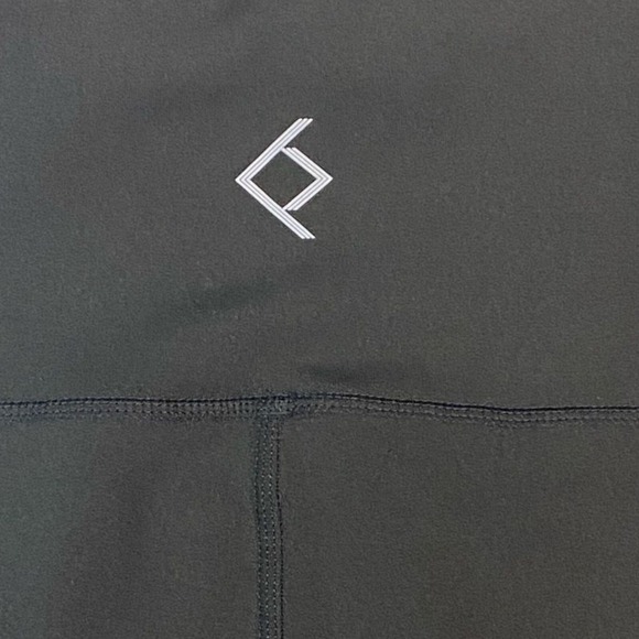 BSP Better Sports Performance Black Palm Leaf Mesh Compression Leggings 7/8 New - Picture 6 of 11